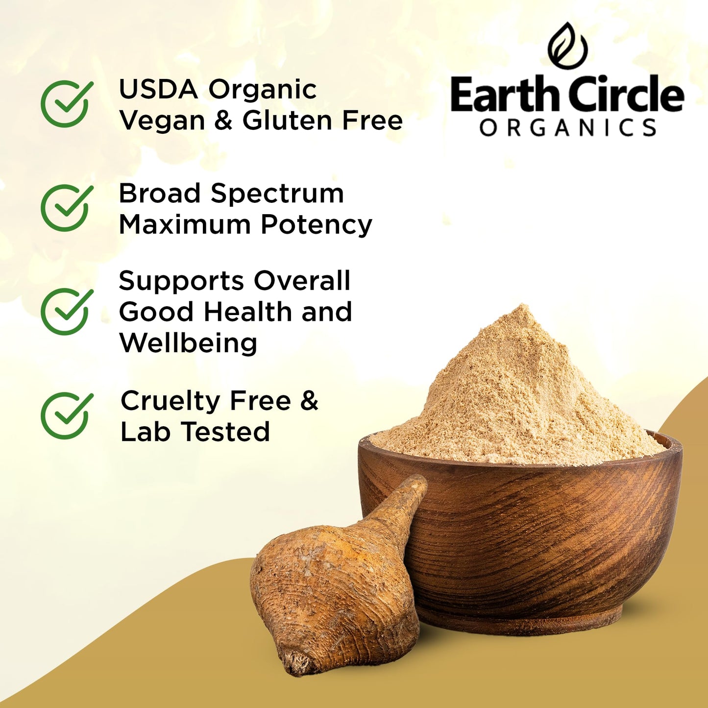Earth Circle Organics Yellow Maca Root Powder 16 oz