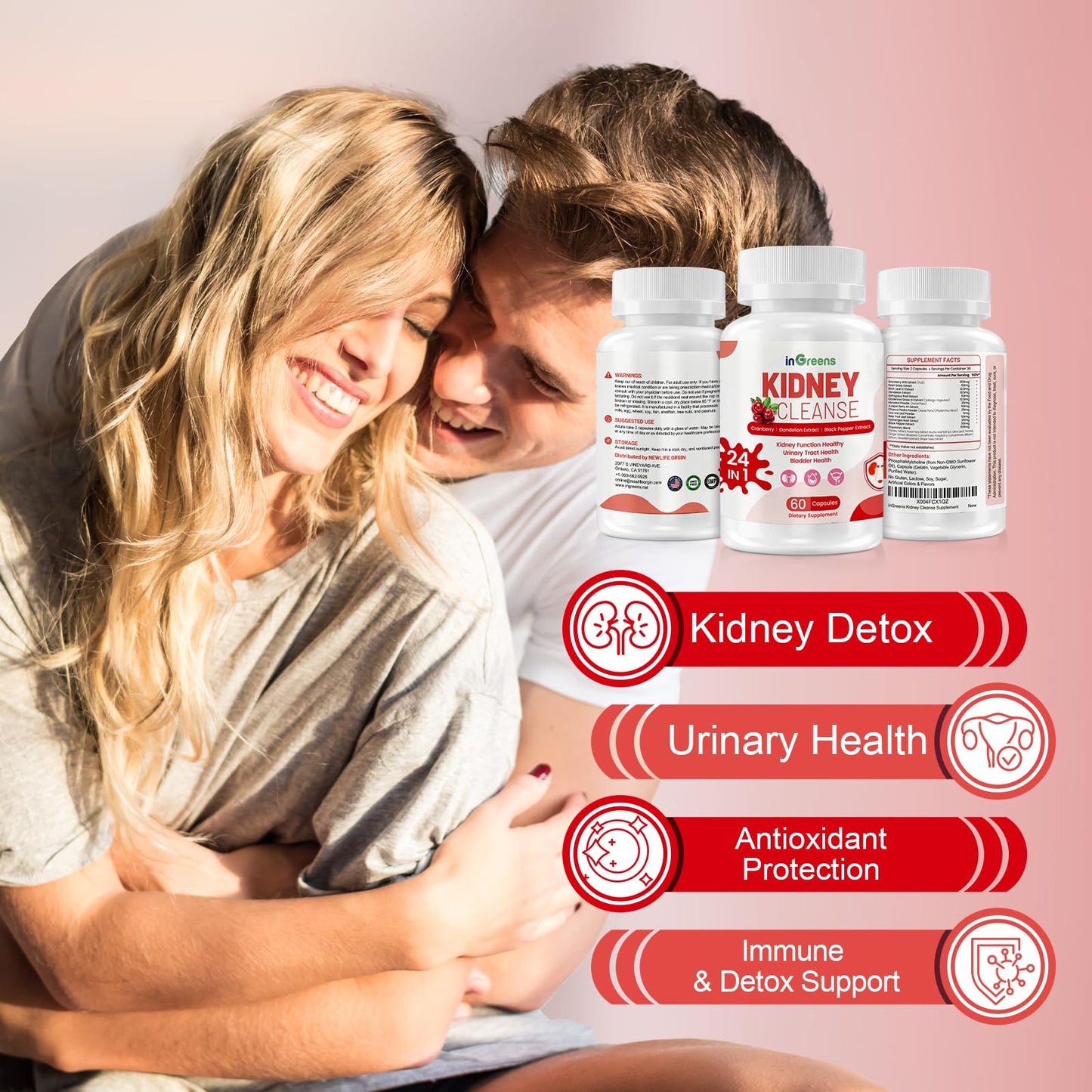 inGreens 24-in-1 Kidney Support Supplement 60 Capsules