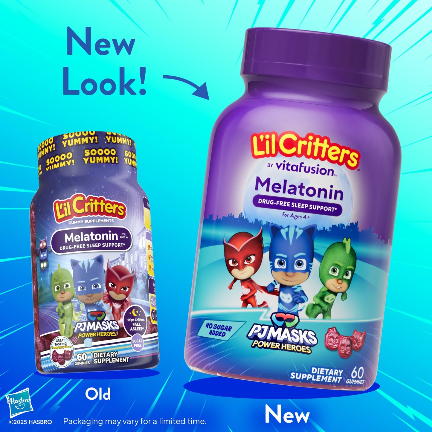 Lil Critters PJ Masks Melatonin Gummies, 60 Count