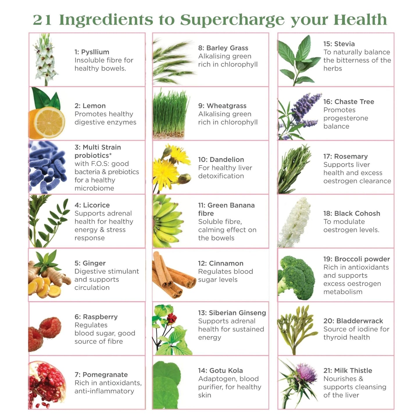 Fem21 Nutritional Supplement for Women, Herbal Blend with 21 Superfoods for Women's Wellness and Vitality, with Prebiotics, Probiotics and Antioxidants, Powder, 10.58 oz