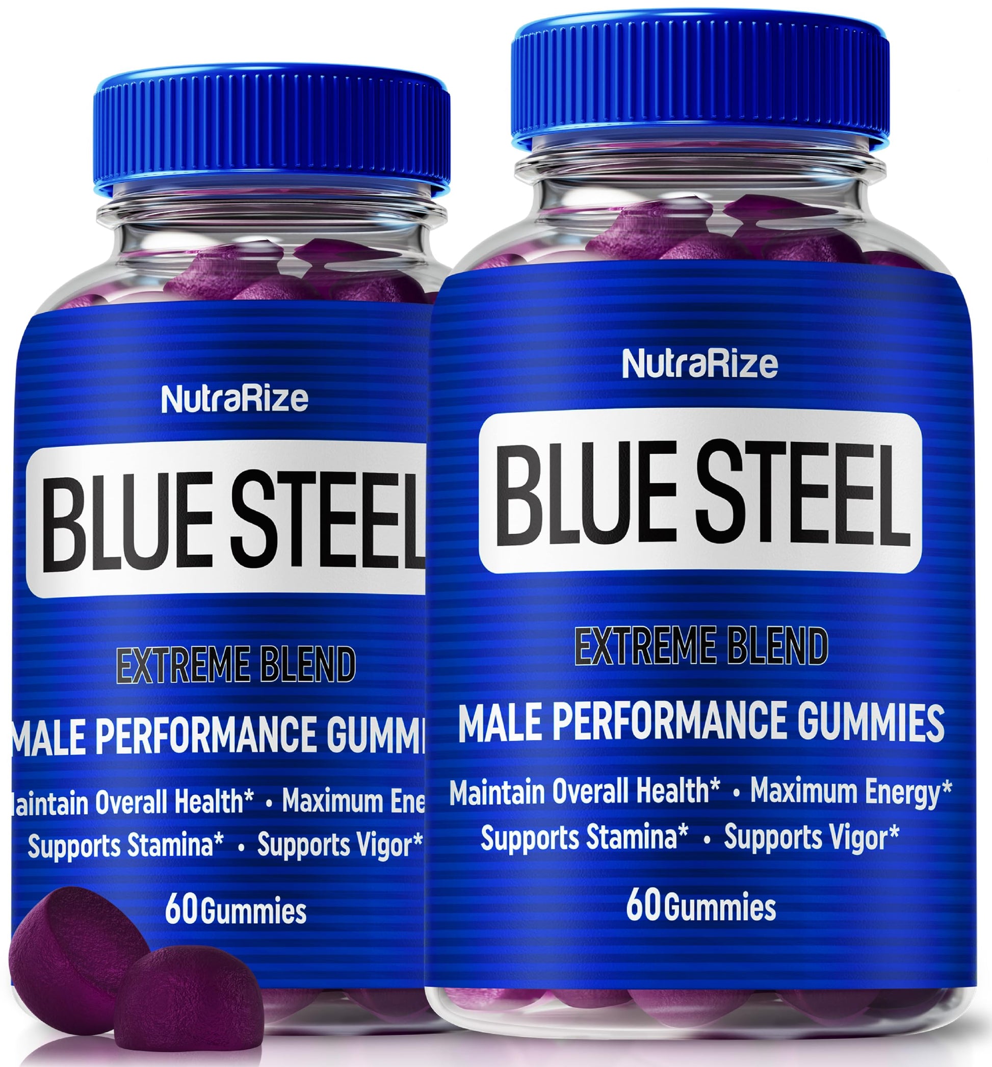 NutraRize Blue Steel Gummies for Men, Gummies, 120 Count