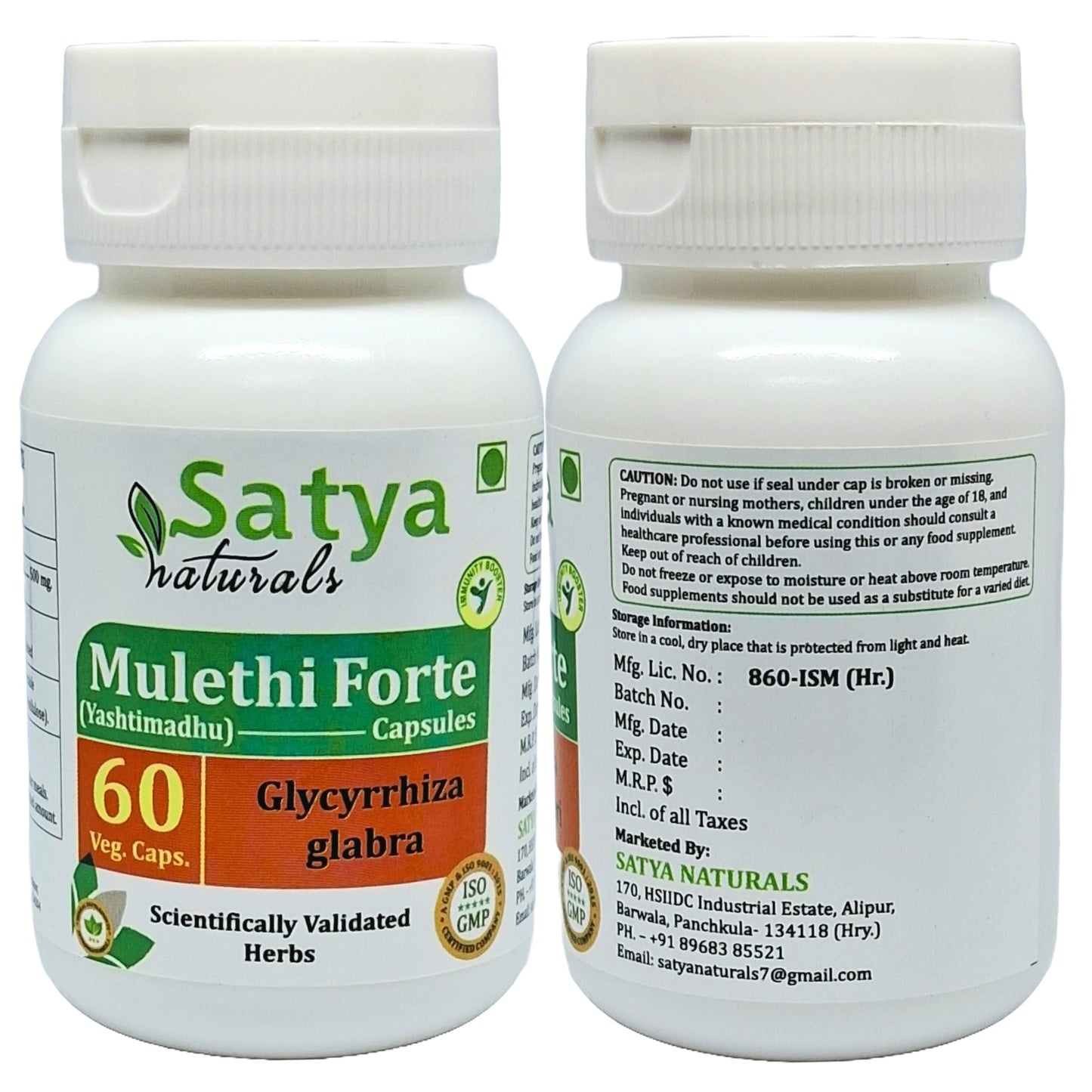 Satya Naturals Mulethi Forte Capsules 500 mg, 120 Capsules