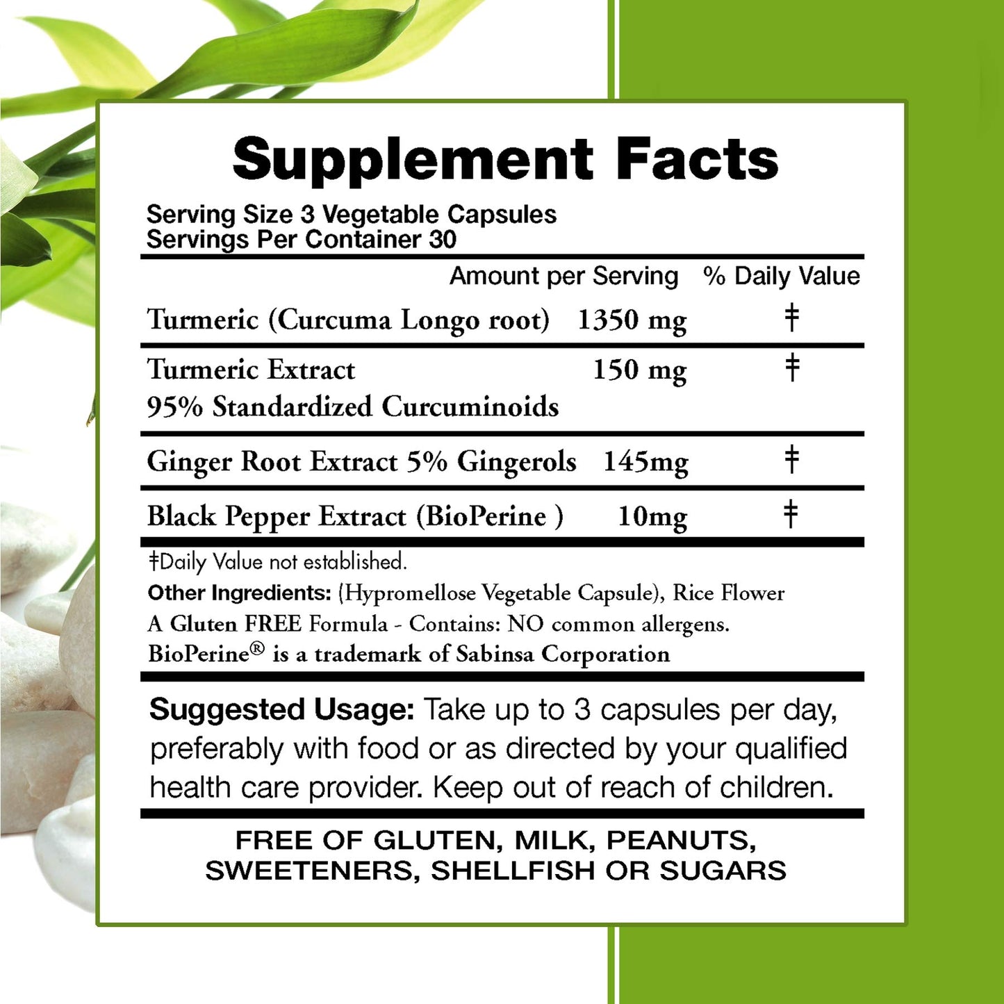 Moms For Nutrition Turmeric Curcumin Complex with Black Pepper Extract 1650 mg, Piperine, Ginger Root Extract Capsules 270