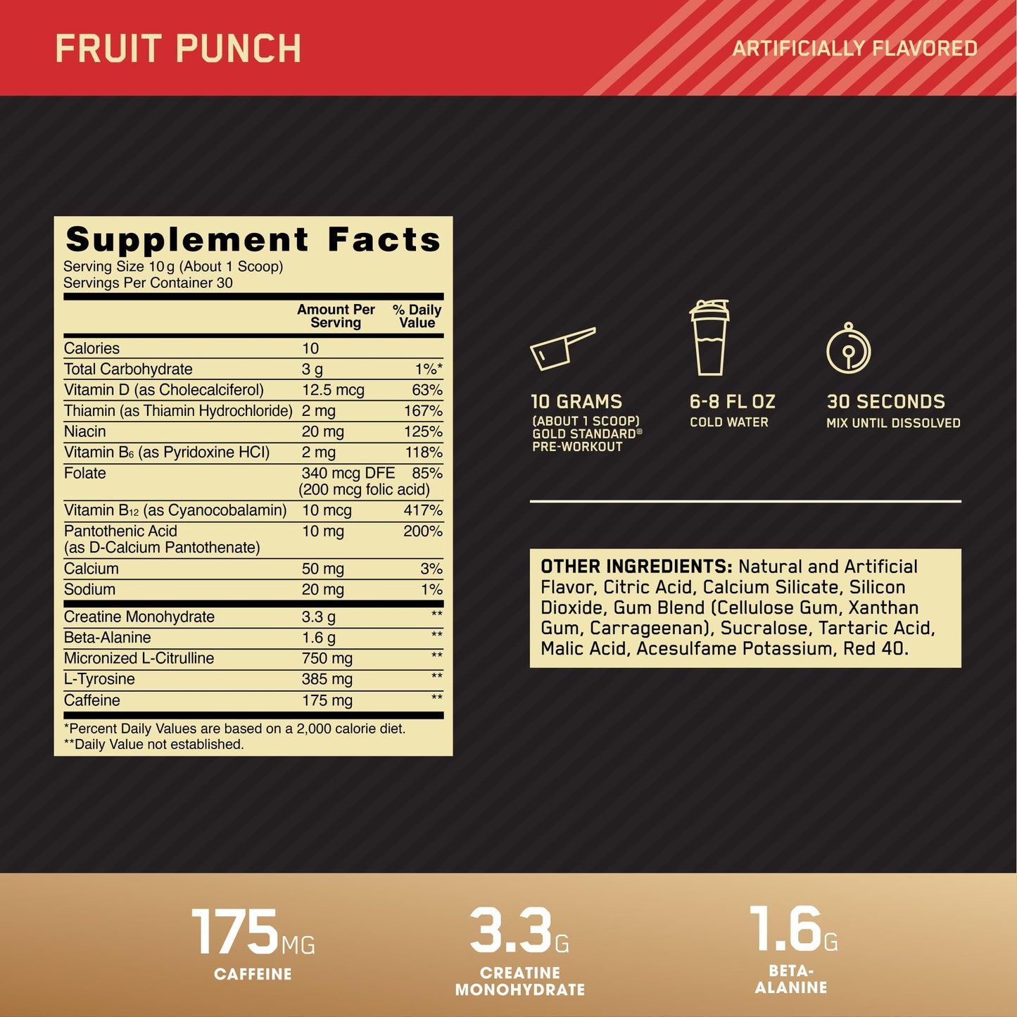 Optimum Nutrition Gold Standard Pre-Workout Powder, 10.58 oz, 30 Servings