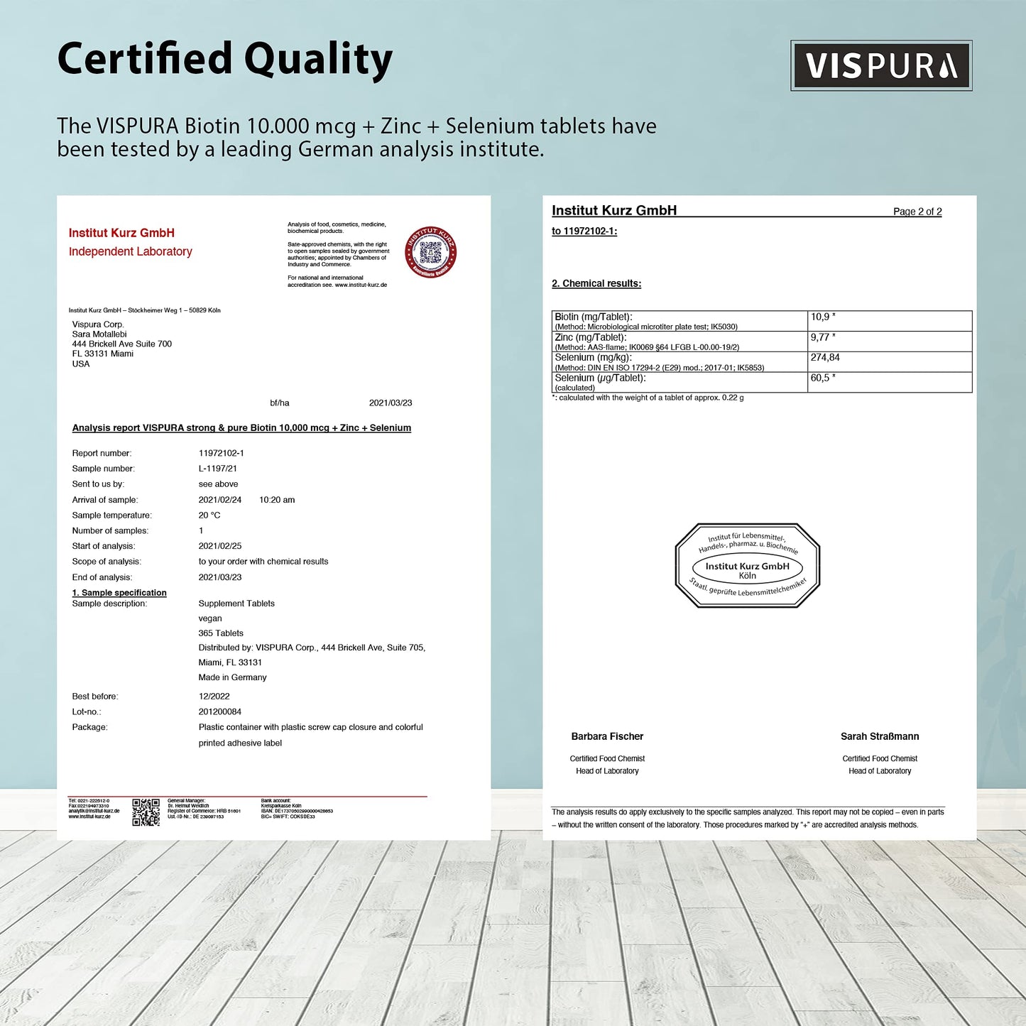 VISPURA Biotin 10000 mcg + Zinc + Selenium, 365 Tablets