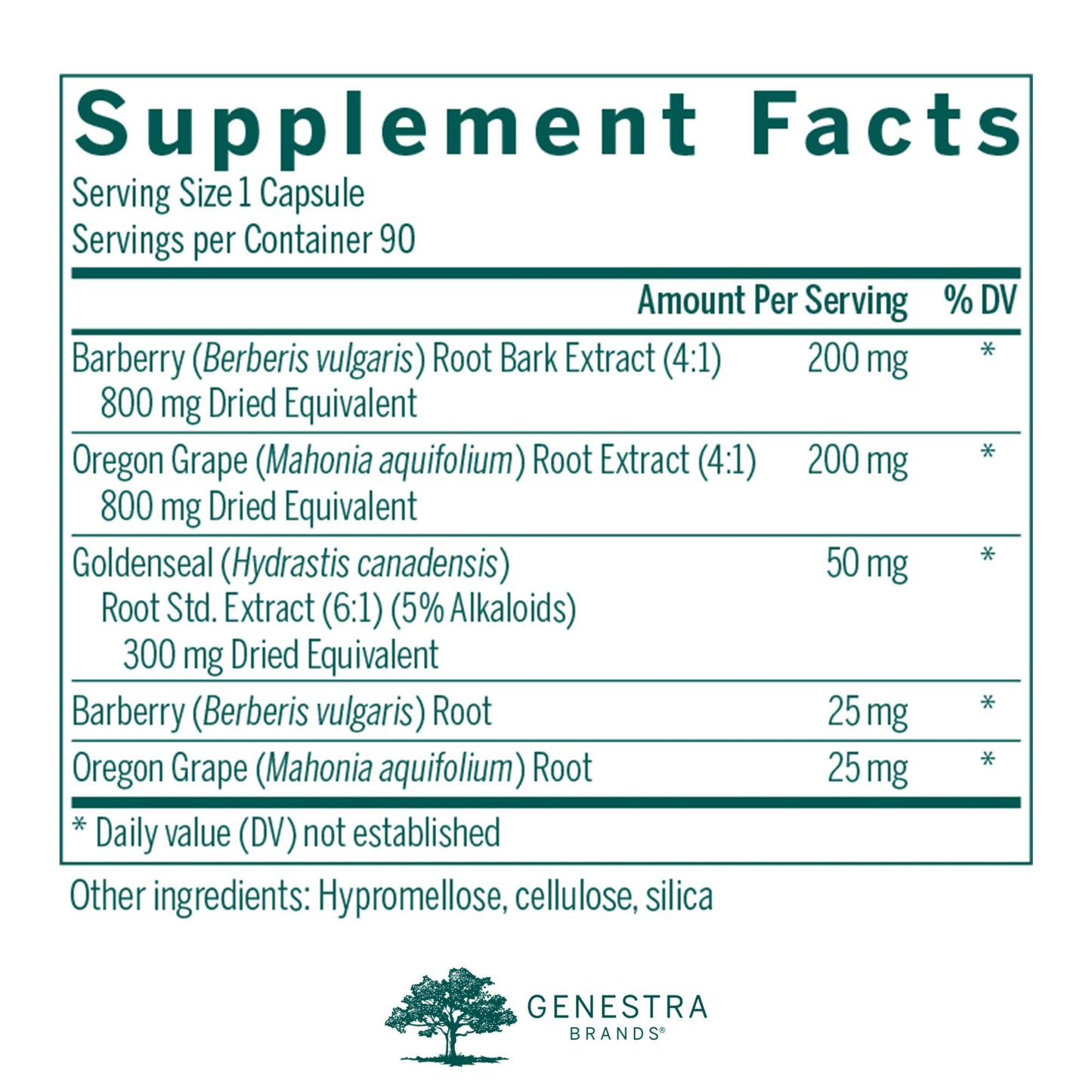 Genestra Brands Berberis Formula Capsule 90 Count