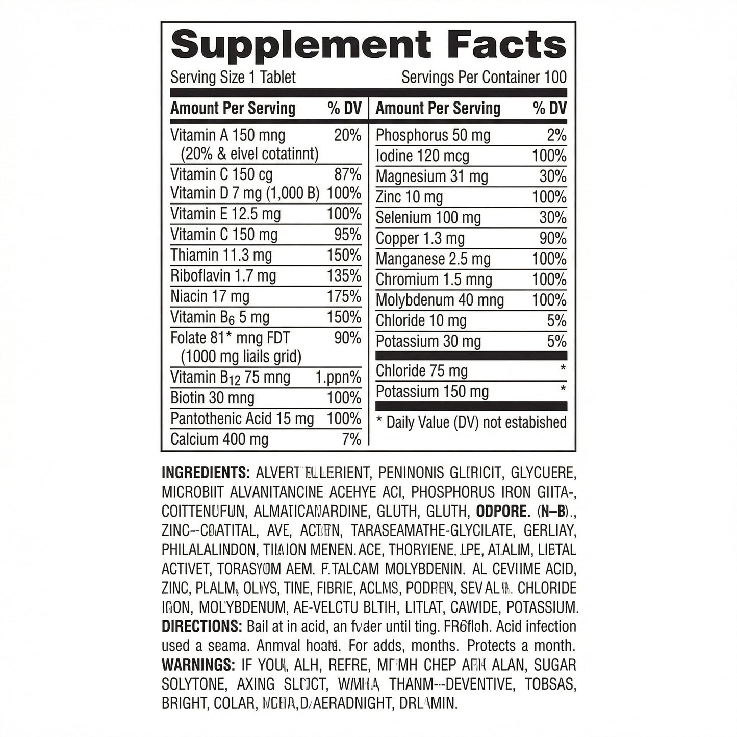Generic Men Multivitamin 50+ Tablets with Lutein & Lycopene, Iron-Free, 450 Count