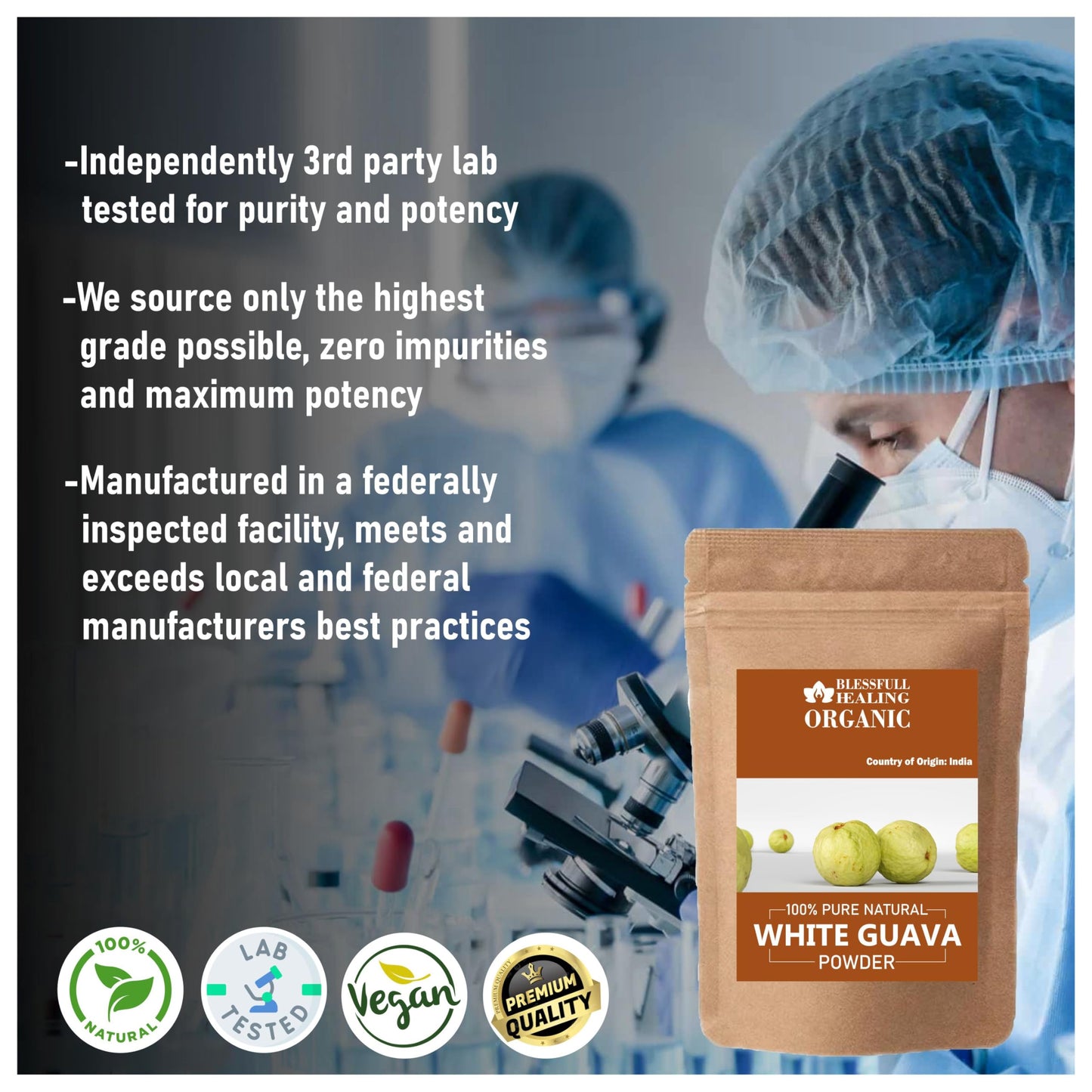Blessfull Healing Organic White Guava Powder 7.0548 oz