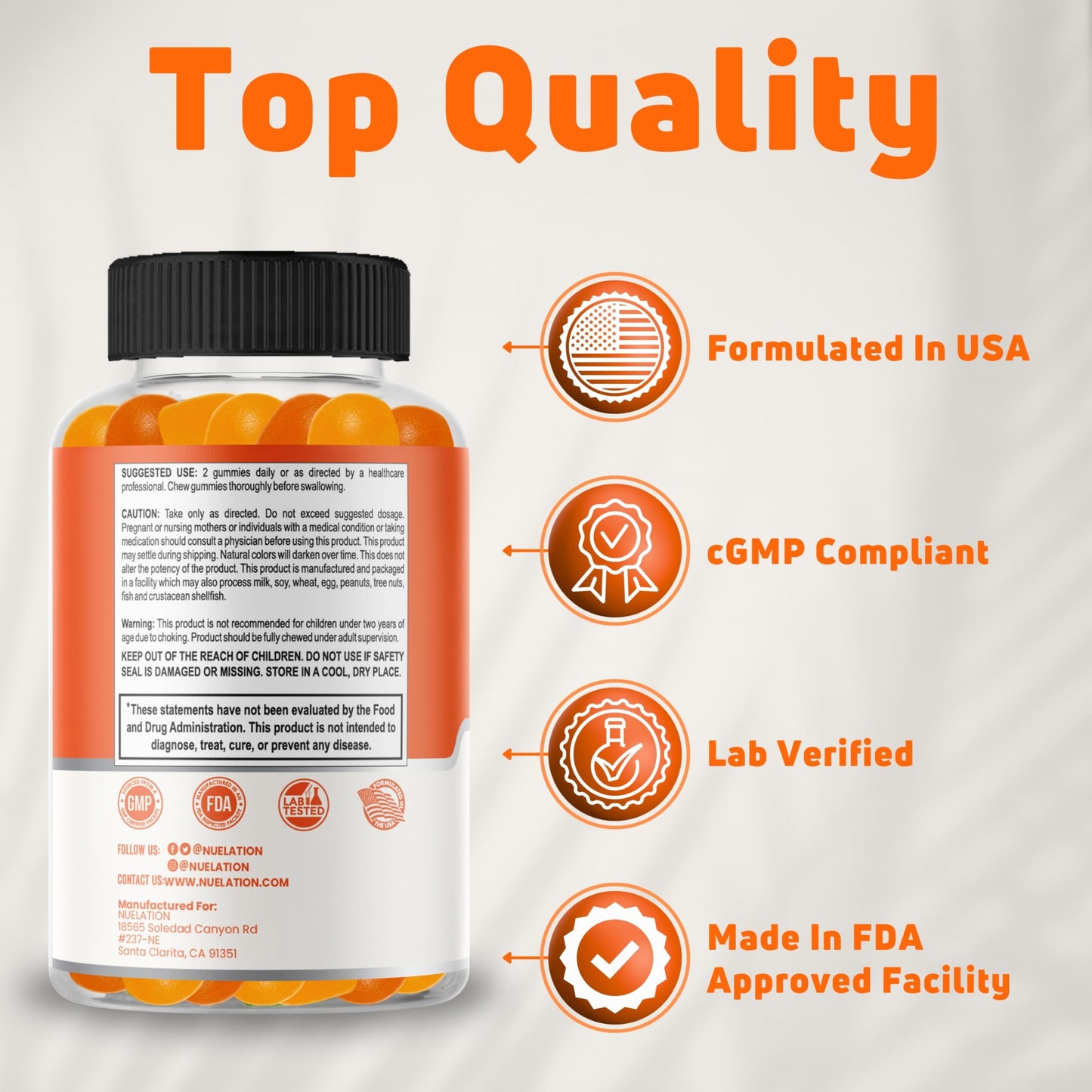 NUELATION Vegan Omega 3 Gummies for Kids with DHA - Plant Based Brain, Eye & Heart Support, 60 Count