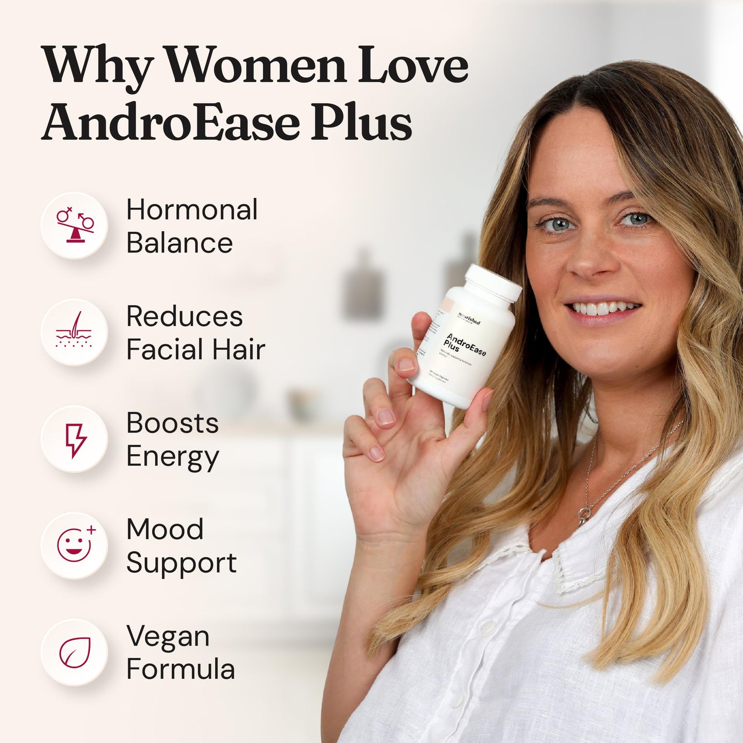 Nourished Natural Health AndroEase Plus Women's Balance Formula Capsule 180