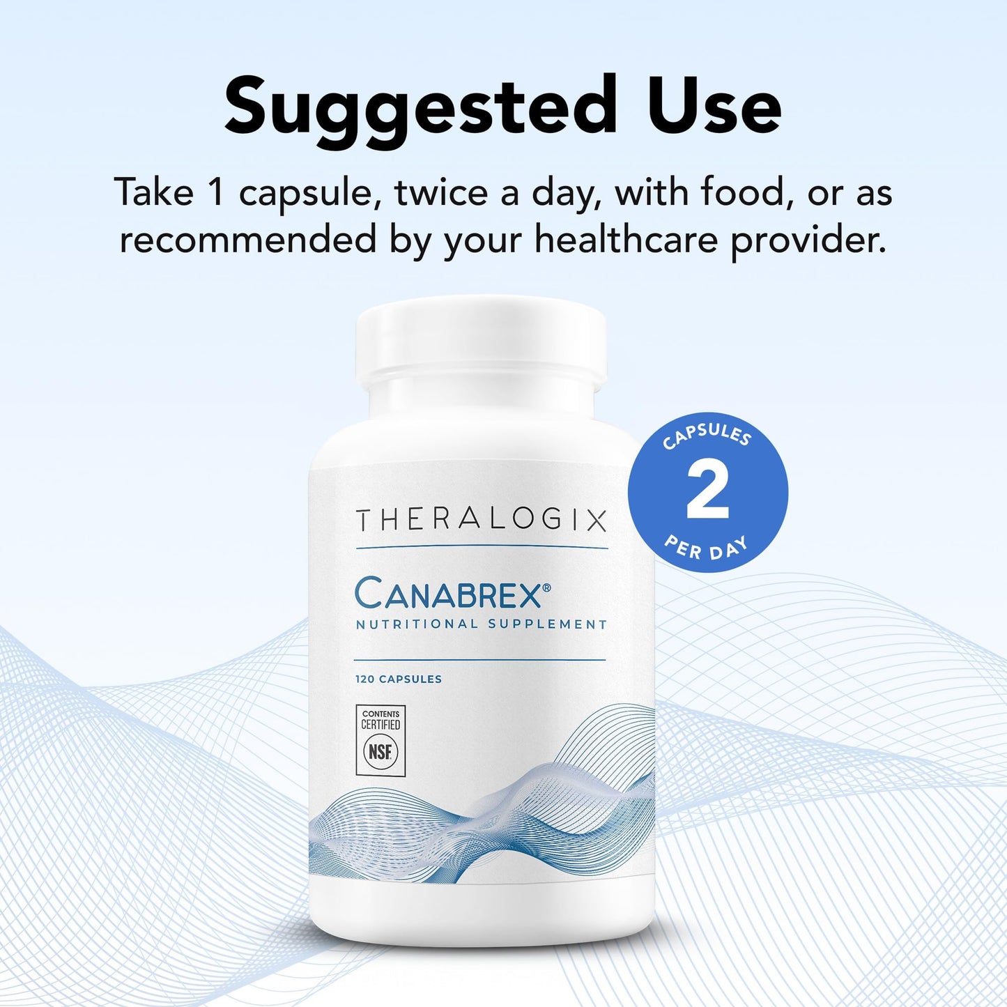 Theralogix Canabrex Pea – Joint, Sleep & Immune Health, NSF Certified Capsules, 120