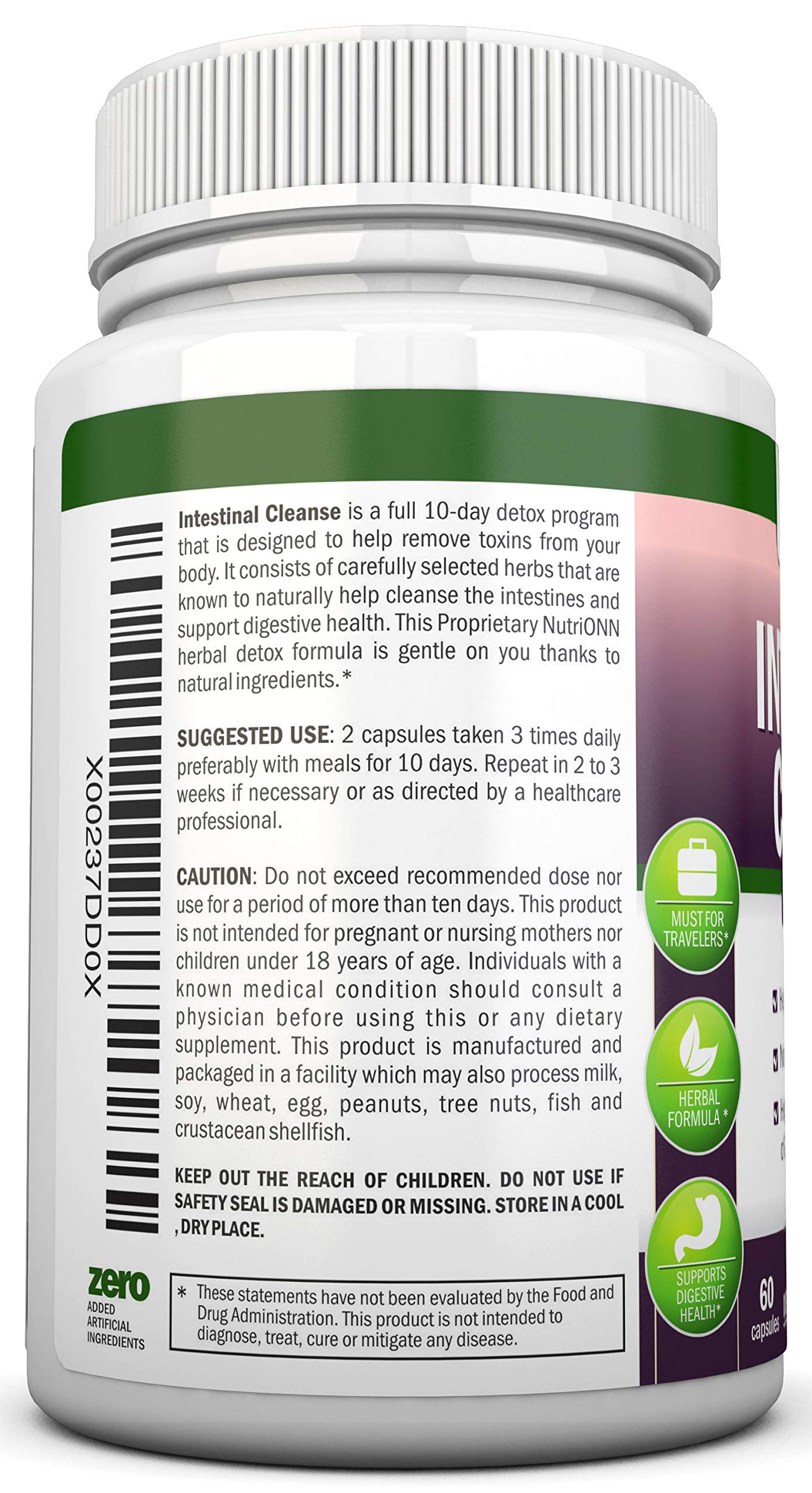 NutriONN Intestinal Cleanse Capsule 60 Count