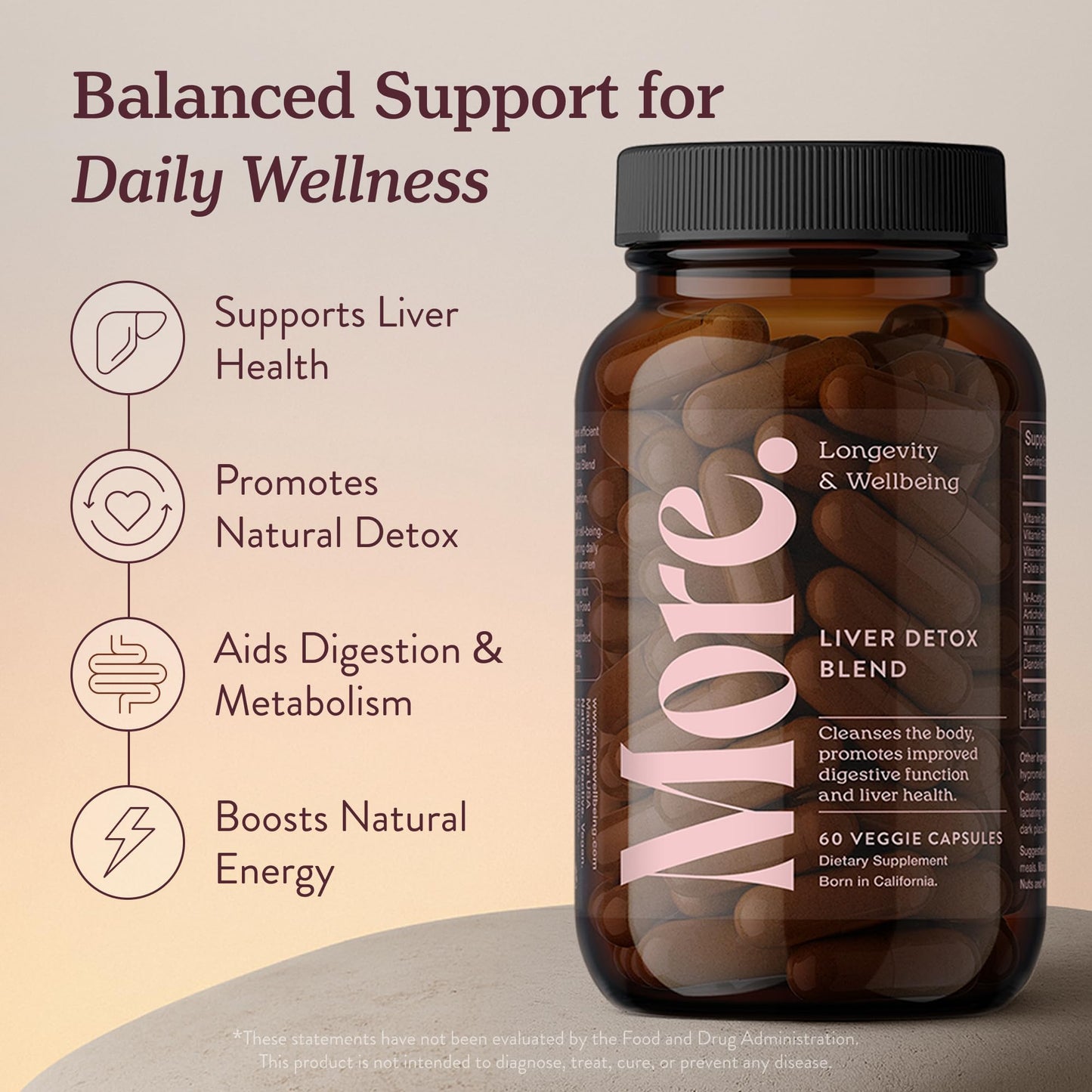 More. Longevity & Wellbeing Liver Cleanse Detox & Repair – Potent Extract-Based Liver Support Supplement w/Antioxidants & Amino Acids – Dose for Your Liver, Liver Health – No Filler, 60 Capsules