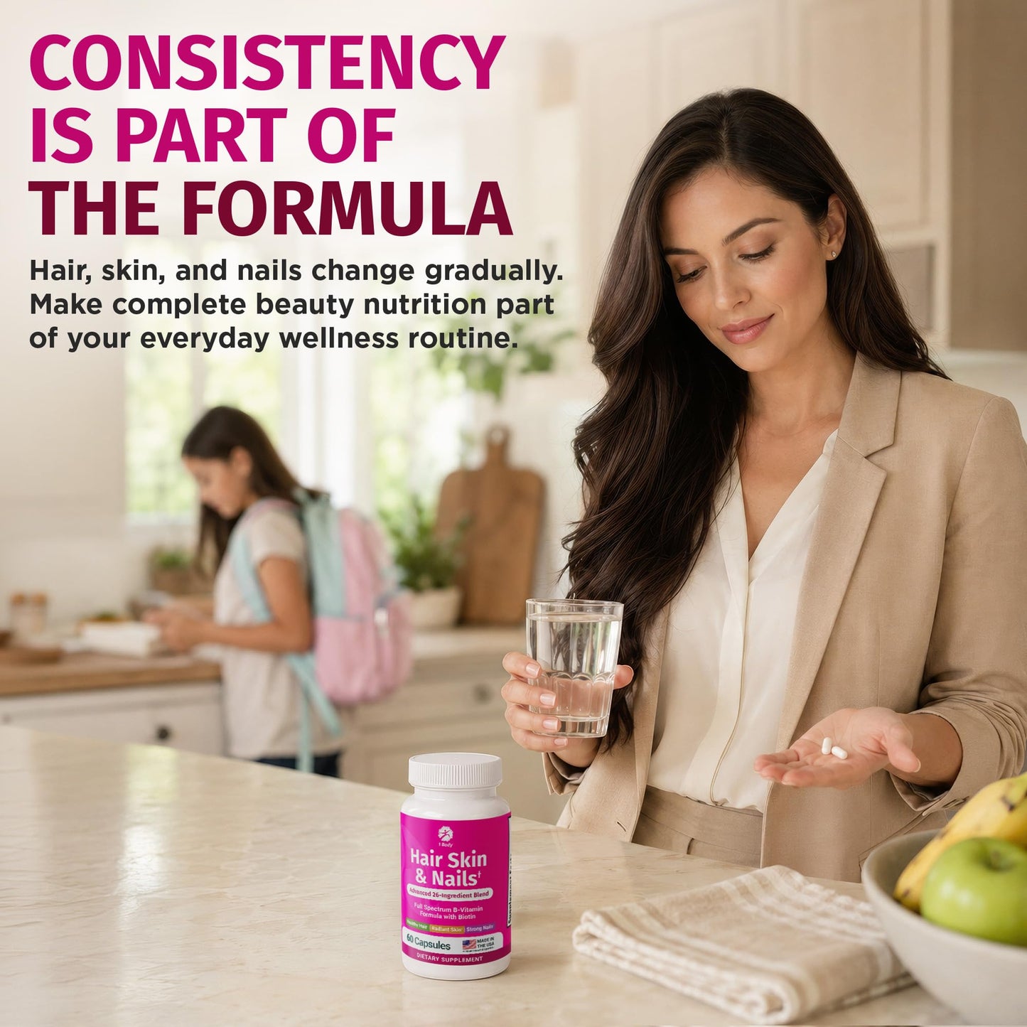1 Body Hair Skin & Nails with Biotin Capsule, 120 Capsules