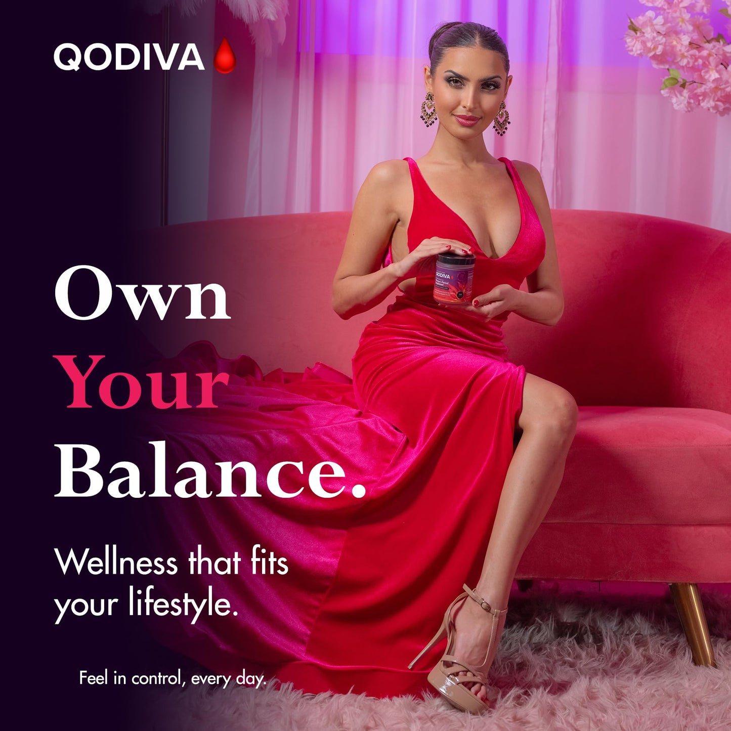 QODIVA Women's Period Supplement for Cycle Wellness 120 Capsules