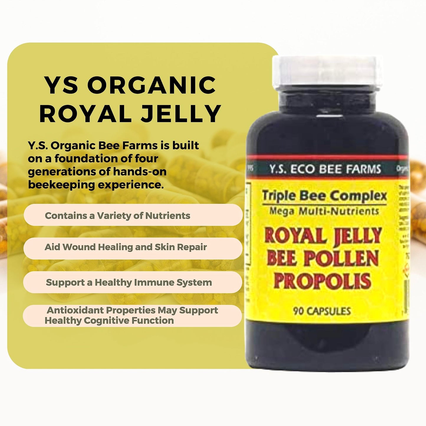 Worldwide Nutrition Triple Bee Complex Capsule 90 Count