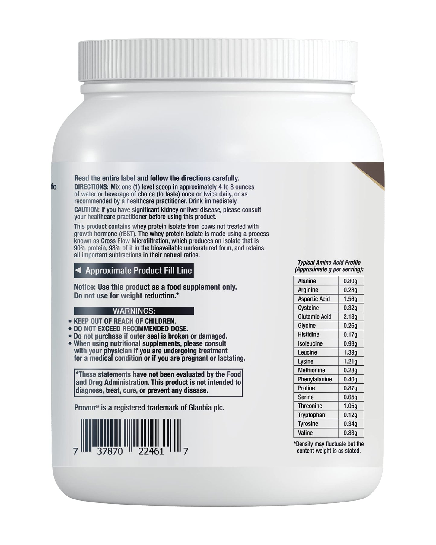 Life Extension Wellness Code Advanced Whey Protein Isolate Powder Vanilla, 16 Servings
