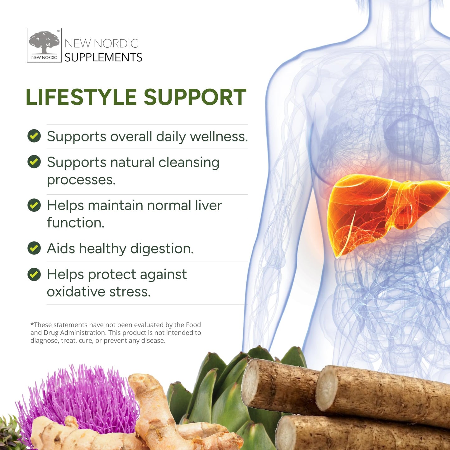 NEW NORDIC Active Liver Cleanse Herbal Supplement 30 Tablets