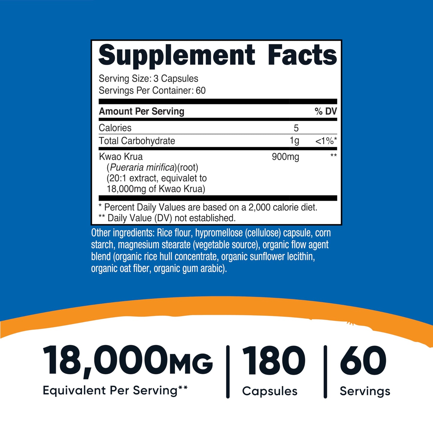 Nutricost Pueraria Mirifica Kwao Krua Extract Capsules, 180 Count