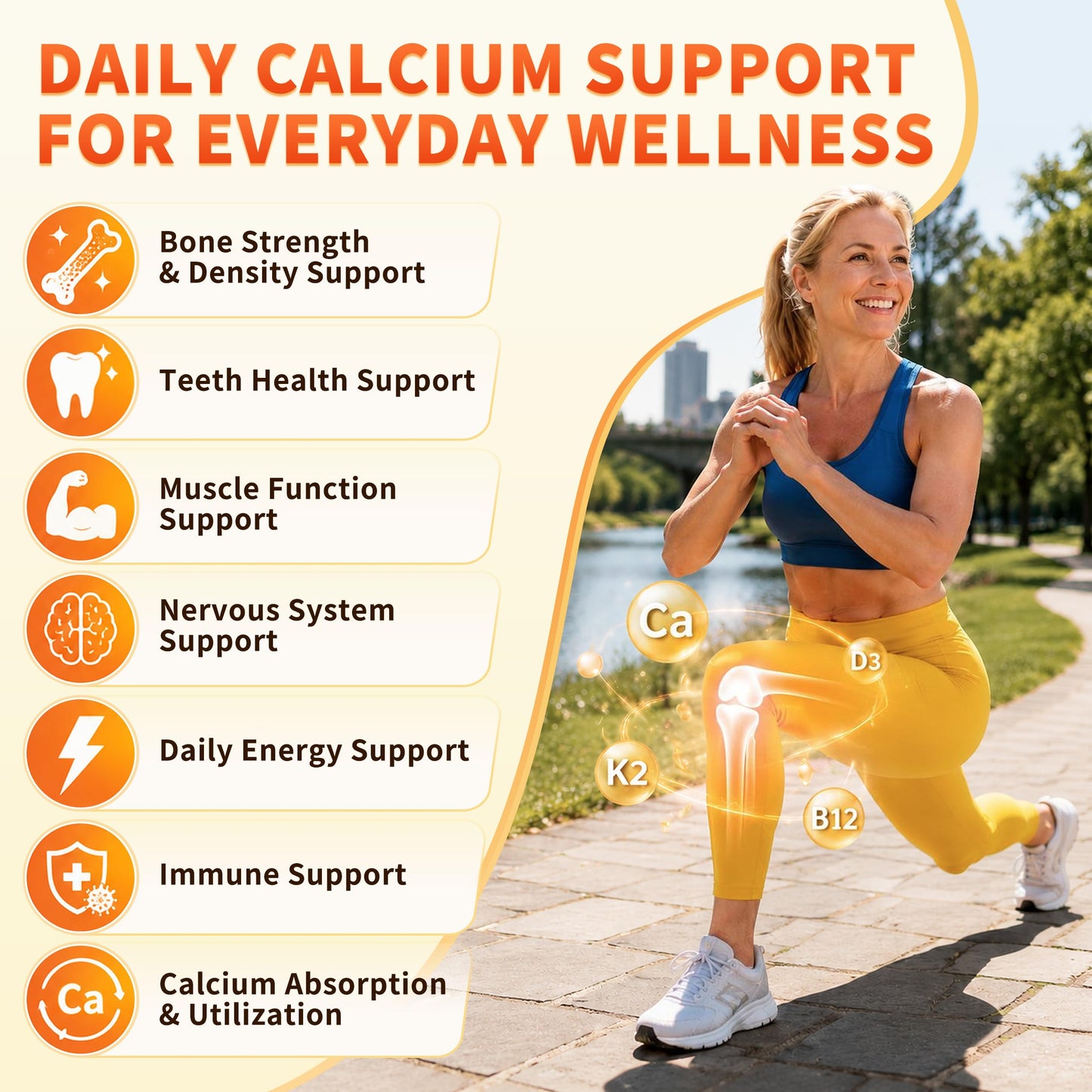 PureBalm Calcium Citrate 1200mg Gummies with Vitamin D3, K2 & B12 for Women & Men, 120 Gummies
