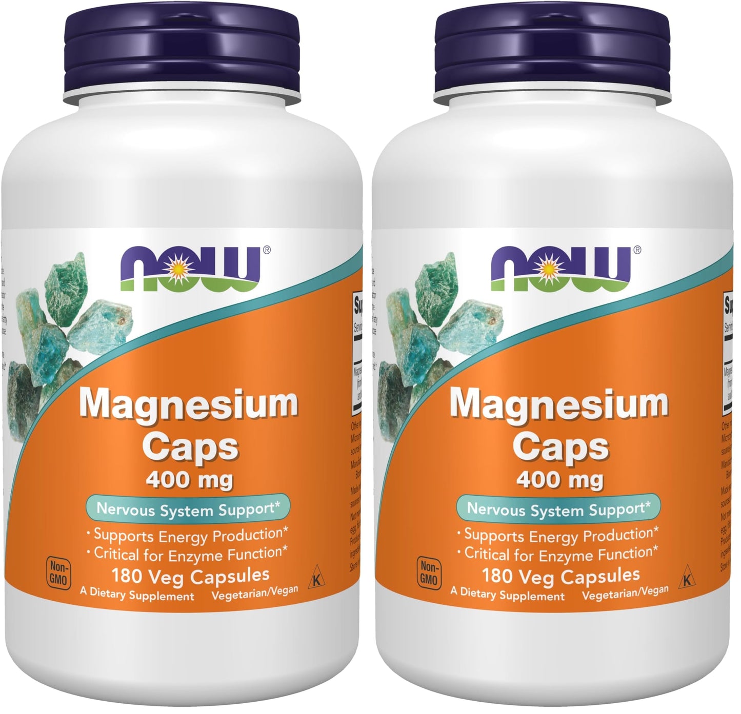NOW Foods Magnesium 400 mg Capsules, 360 Veg Capsules