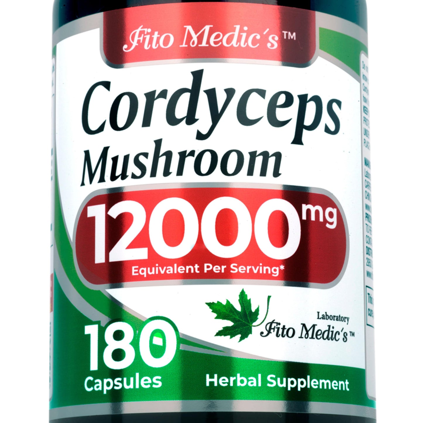 FITO MEDIC'S Cordyceps Mushroom Capsule, 180 Count