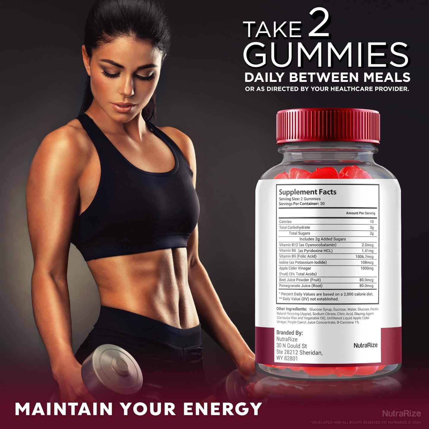 NutraRize Ketologenic Keto ACV Gummies 120 Gummies