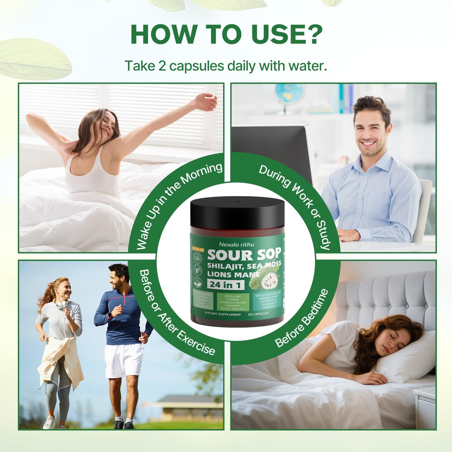 Nexalo rithu Soursop Capsules 1 Count