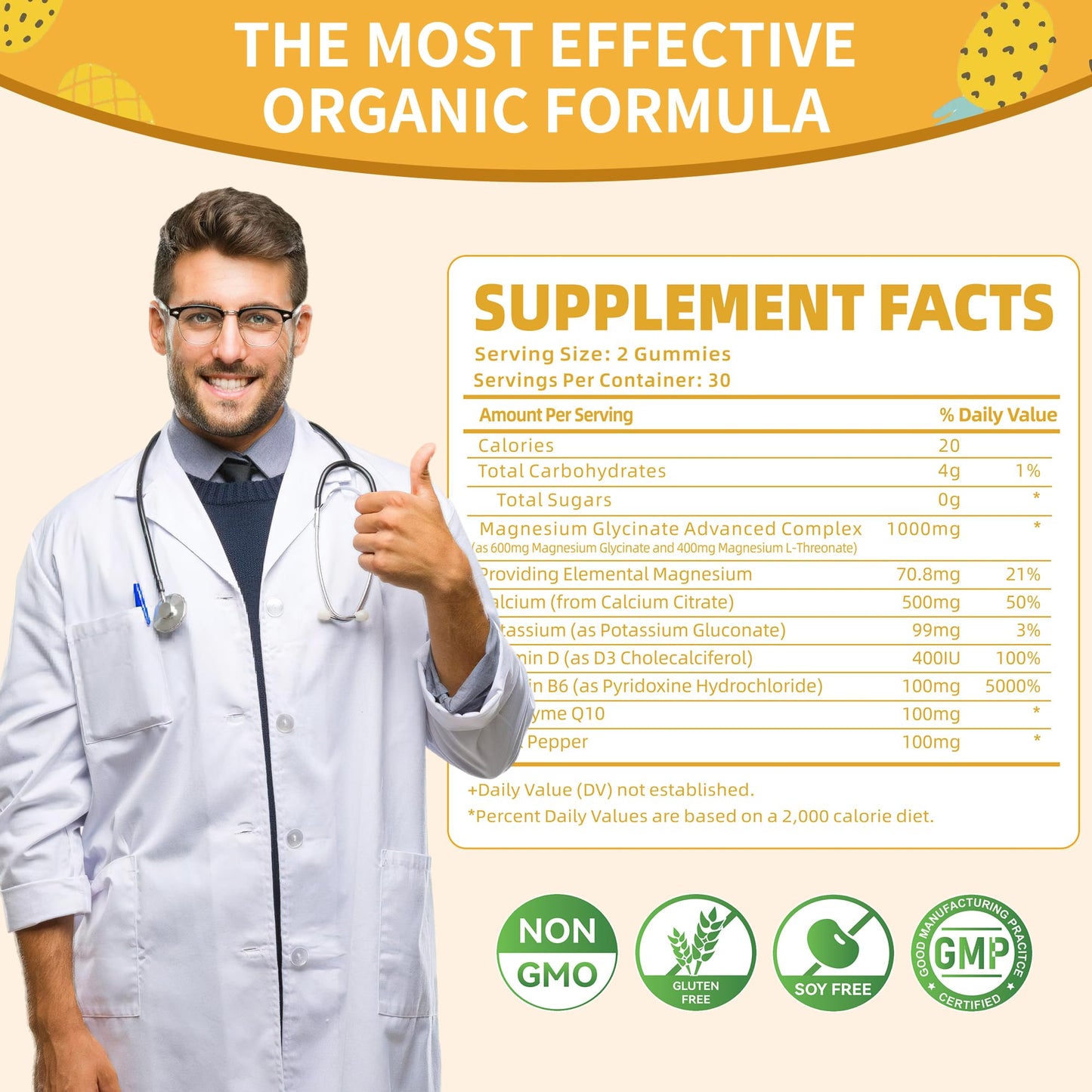 Natures Aid Magnesium Glycinate Gummies 1000mg, 120 Gummies