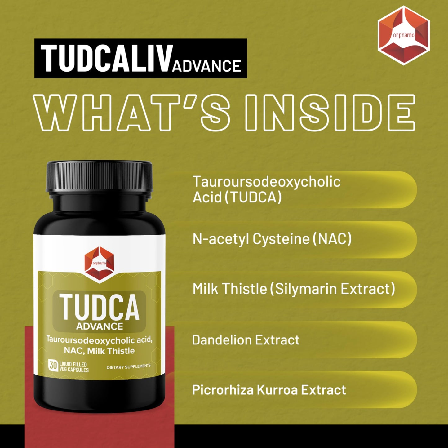 Onpharno TUDCA Advance Tablets 60 Count