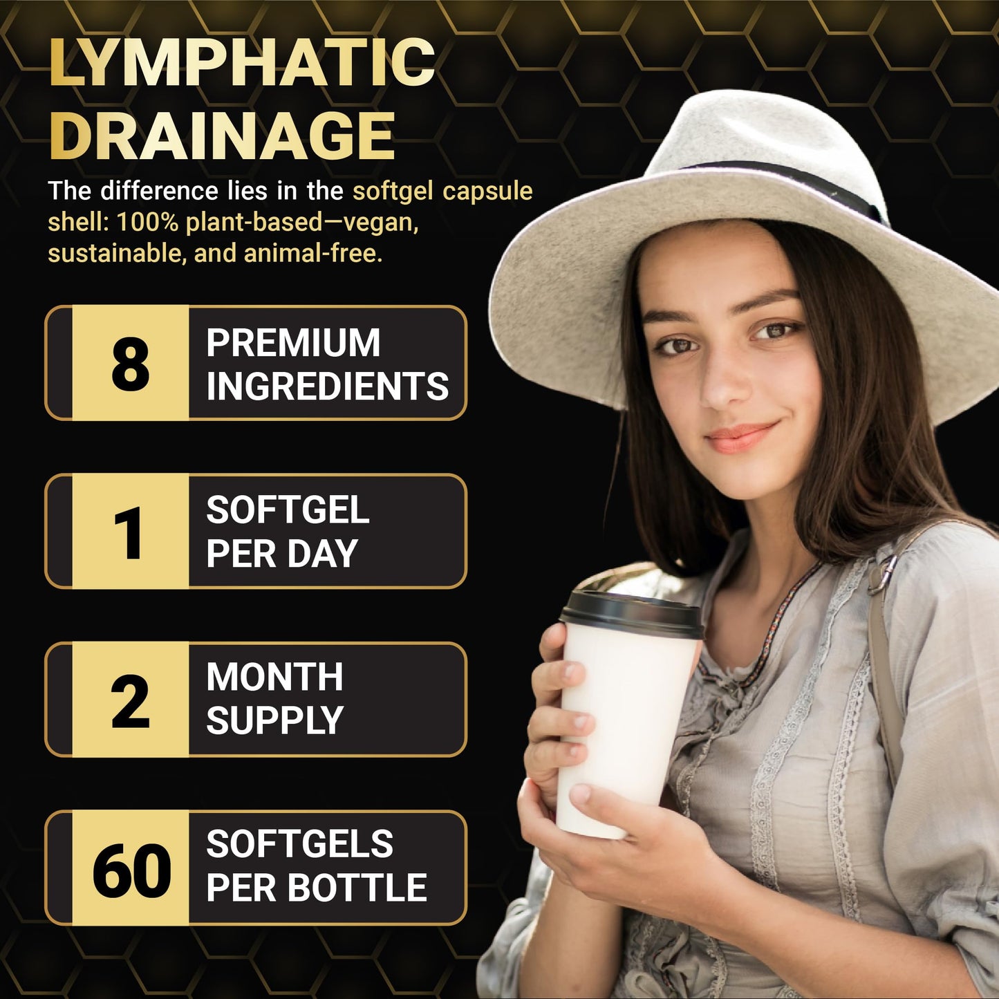Penhoment 500 mg Lymphatic Drainage Softgels, 60 Count