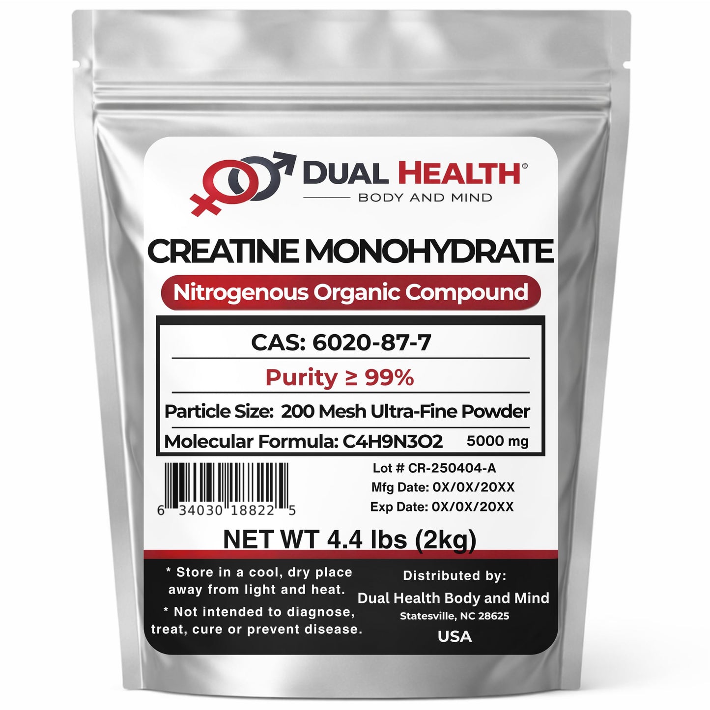 Dual Health Body & Mind Creatine Monohydrate Powder 70 Servings