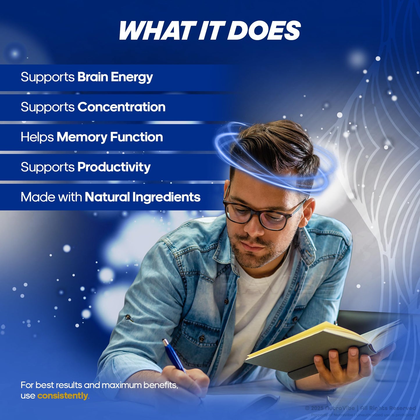 NutraVibe Mind Guard Daily Focus & Memory Support Capsules 120