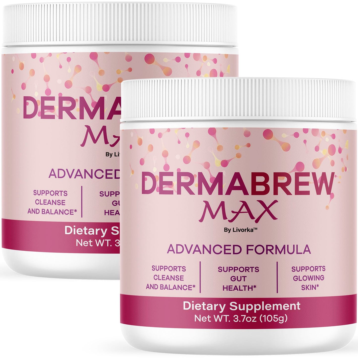 LIVORKA DermaBrew Max Powder 12 oz Pack of 2