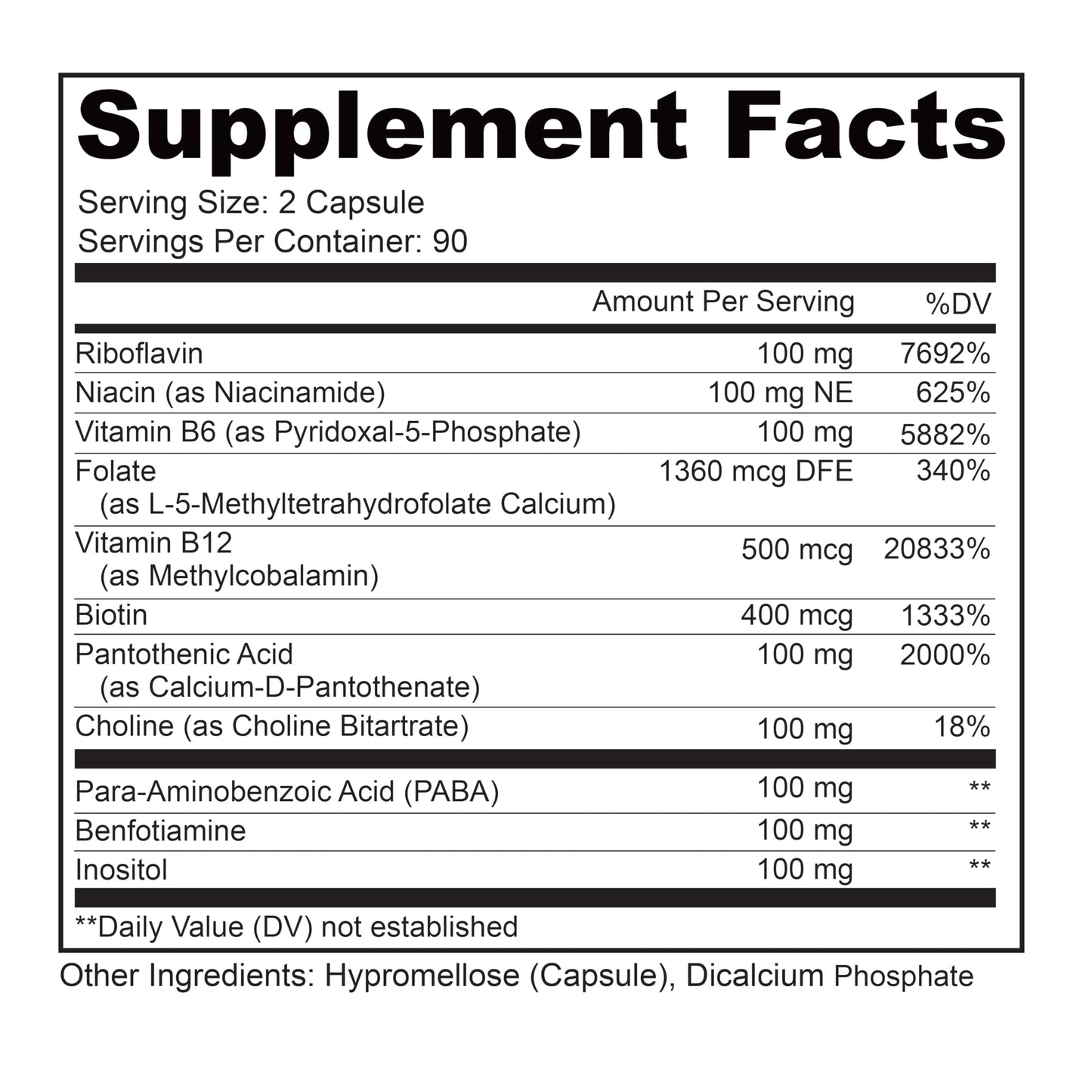 LIVELY VITAMIN CO Busy Bee - Highly Bioavailable Vitamin B Complex with Choline - Energy - Stress - Brain Fog - Mental Clarity - Oxidative Damage - Dairy Soy Gluten Free Capsule, 180 Count