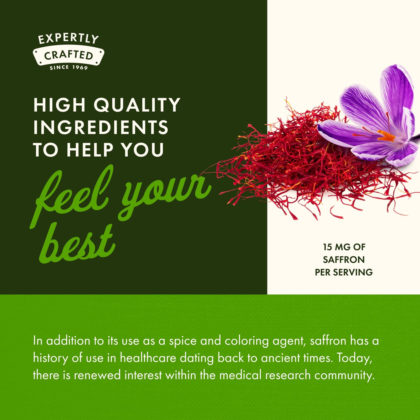 Swanson Full Spectrum Organic Spanish Saffron Mood and Stress Support Capsule, 240 Capsules