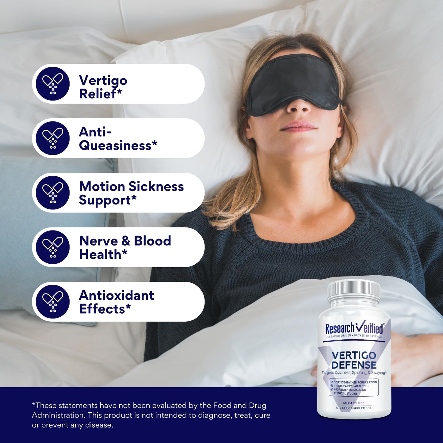 Research Verified Vertigo Defense Capsules 60 Count