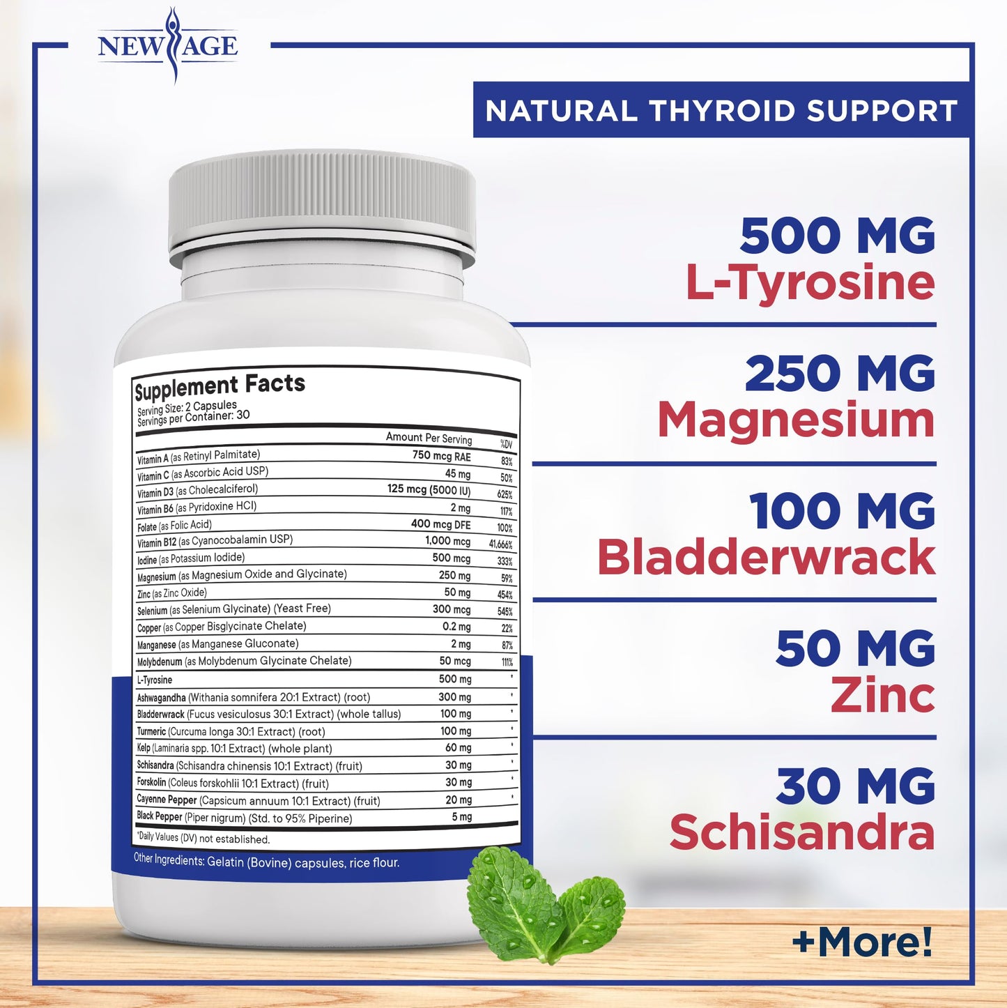 NEW AGE Thyroid Support Capsule 60 Count