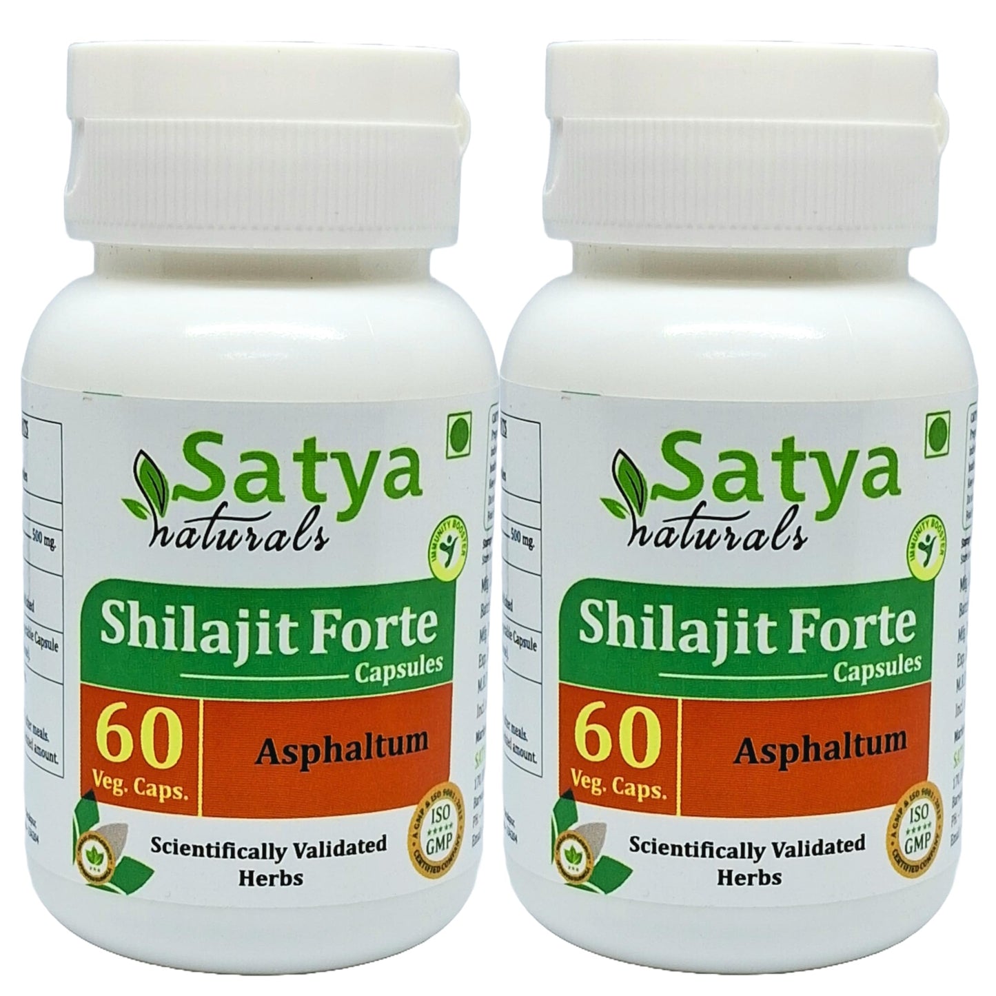 Satya Naturals Shilajit Forte 500 mg Capsules 120 Count