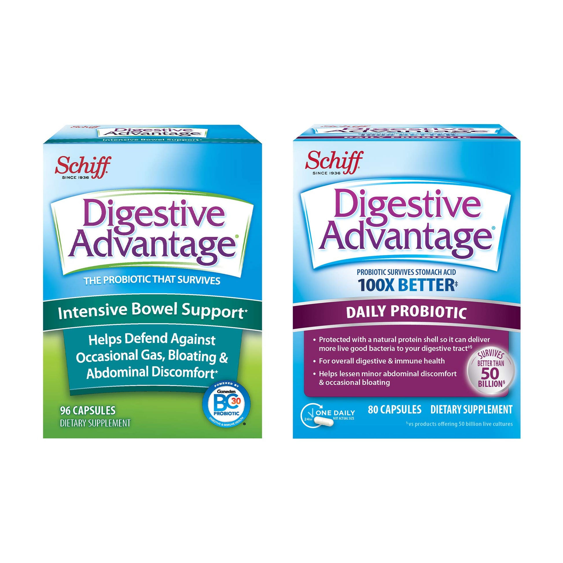 Digestive Advantage Intensive Bowel Support Probiotic Capsules 160 Count