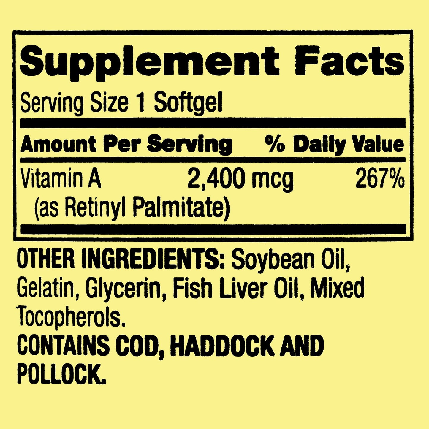 BASKETGOODS Vitamin A Softgels 250 Count