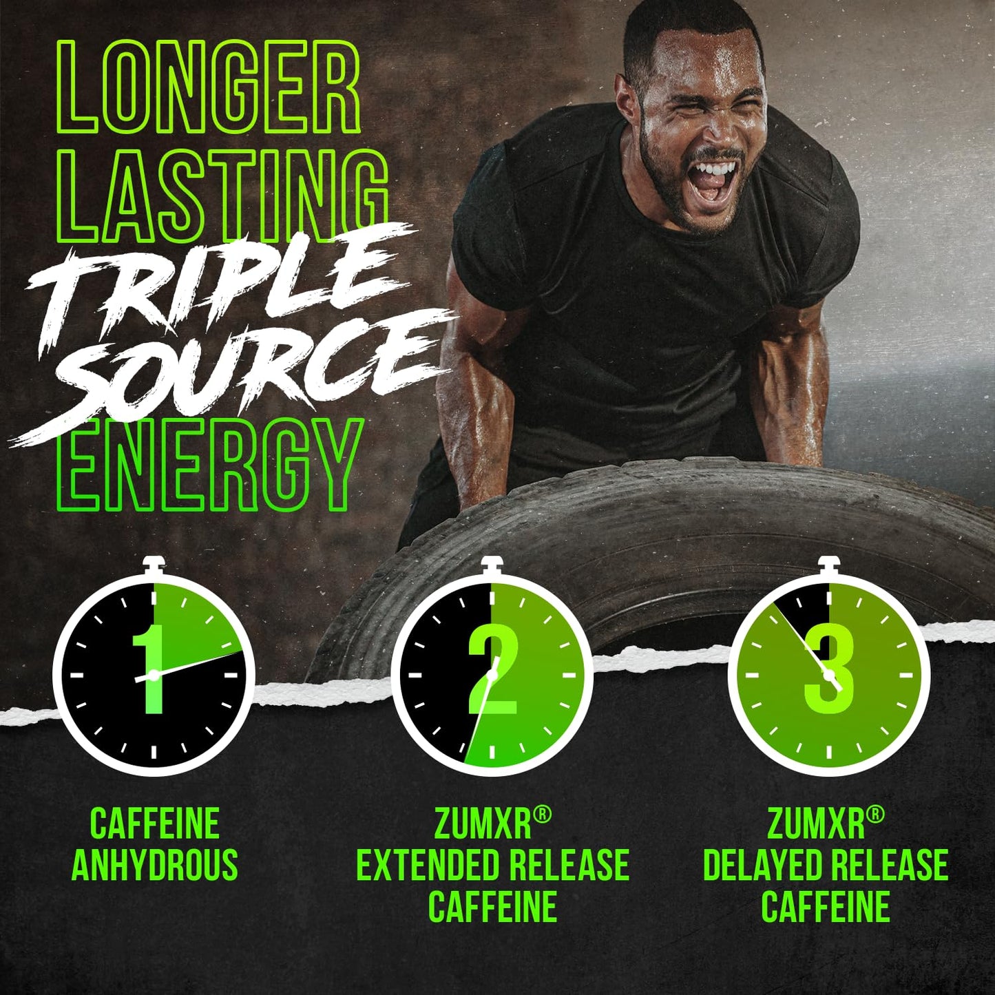 ALPHA LION Superhuman Burn 2-in-1 Metabolism Booster Pre Workout and Men's Thermogenic Fat Burner Sour Gummy Bear Hulk Juice Powder 10.96 Ounces
