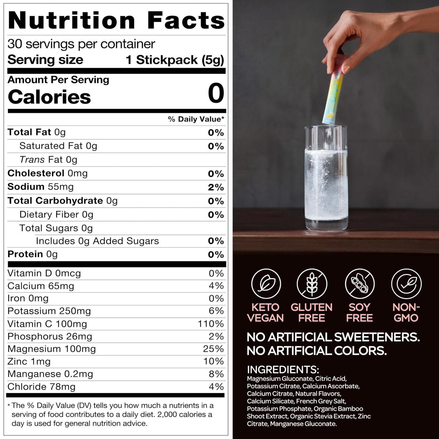 Hydracy Sugar Free Electrolyte Powder 5.29 oz