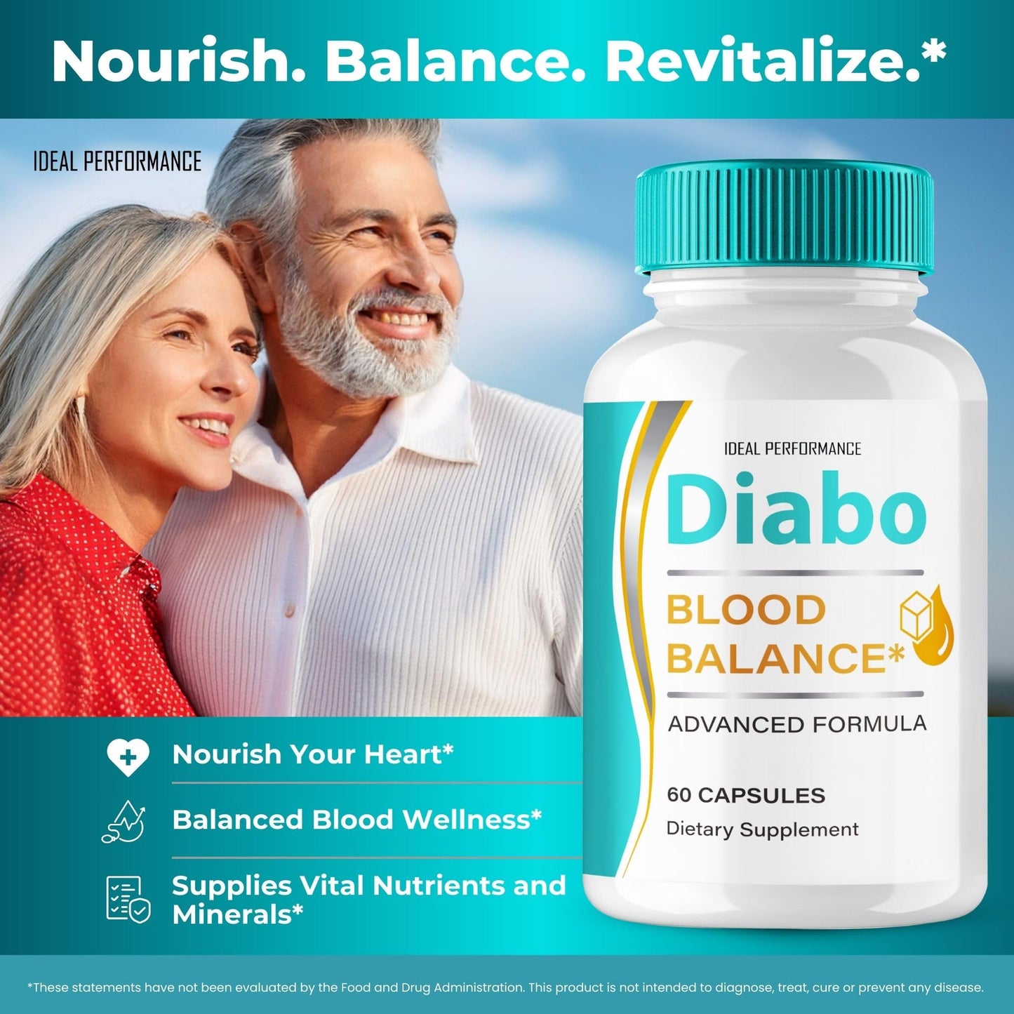 IDEAL PERFORMANCE Diabo Blood Support Supplement Capsule 180 Capsules