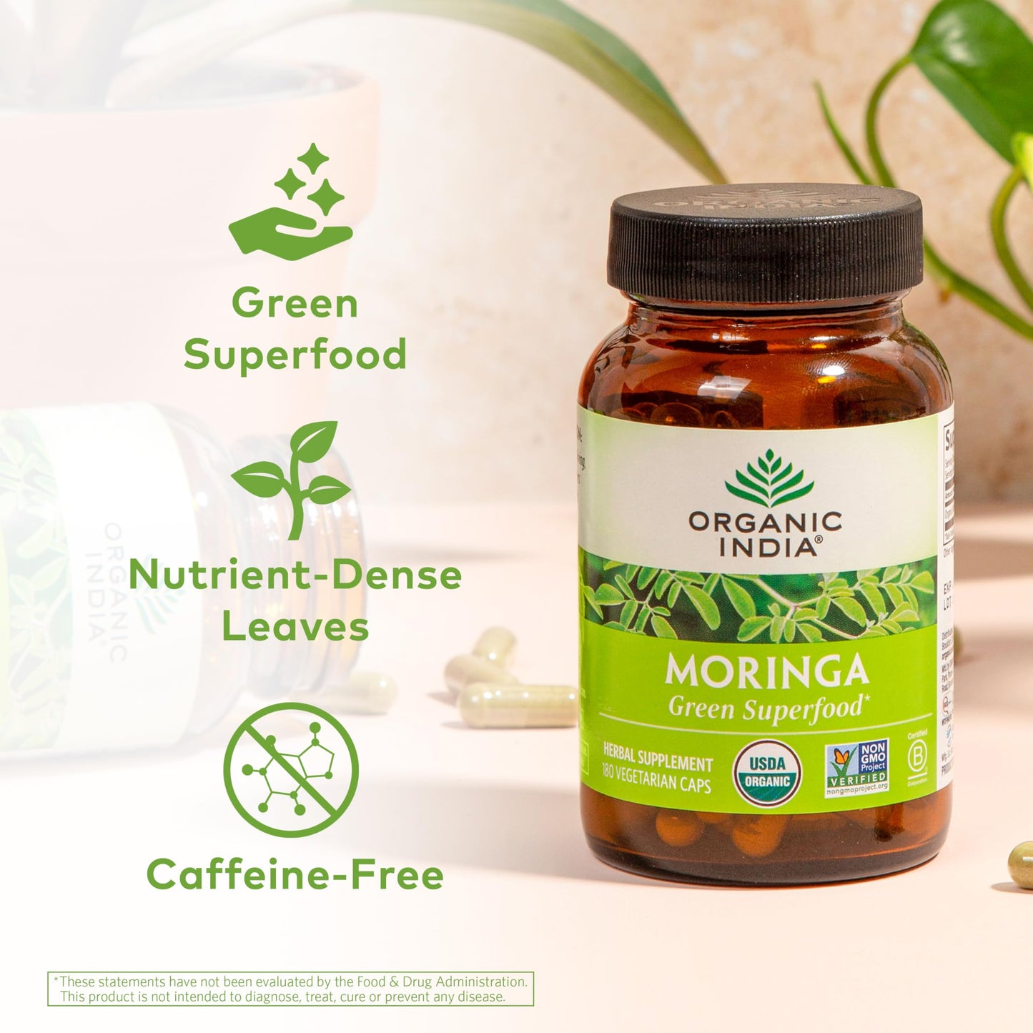 ORGANIC INDIA Moringa Capsules 180 Capsules