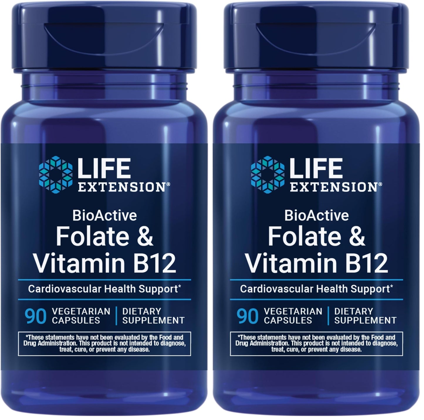 Life Extension BioActive Folate & Vitamin B12 180 Capsules