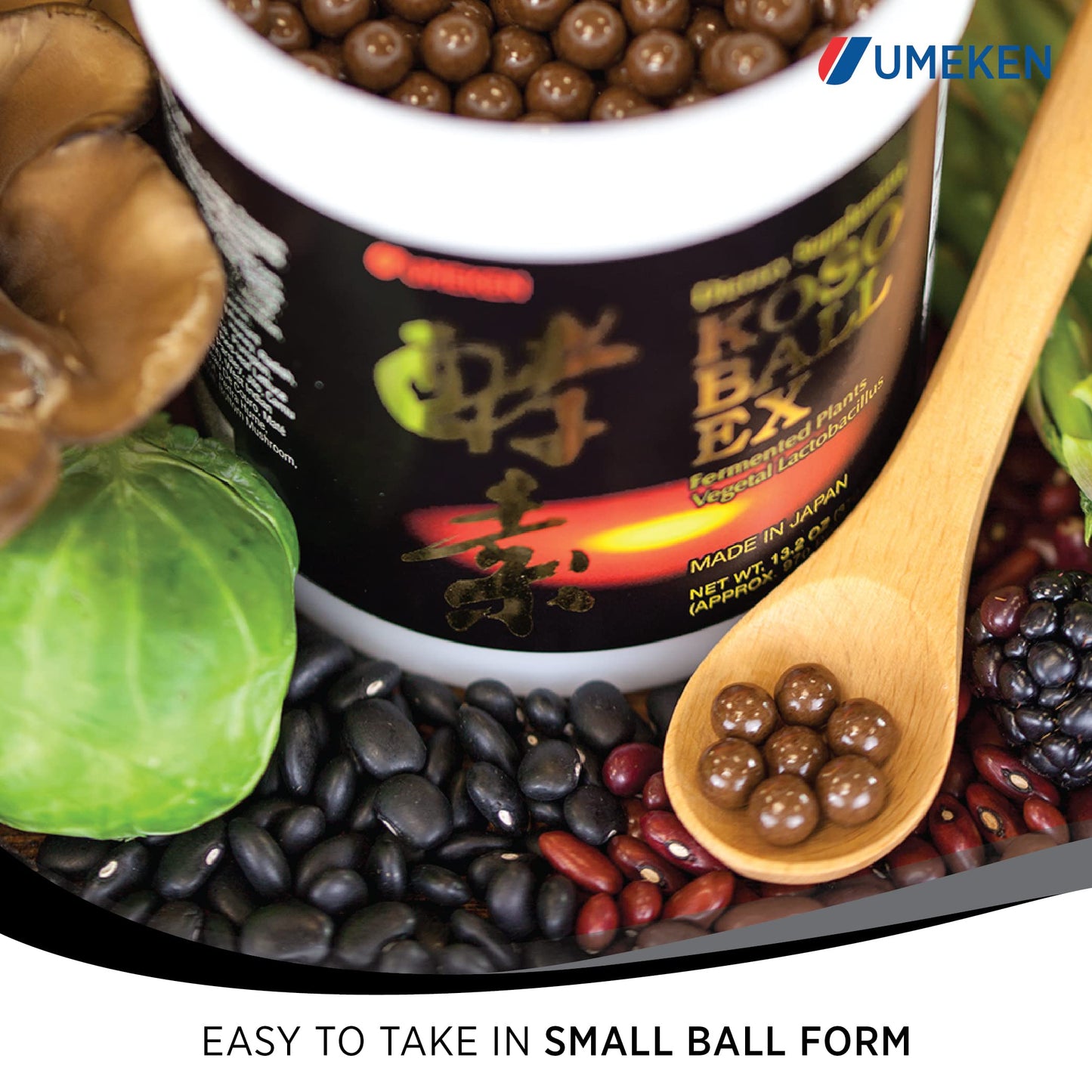 Umeken Koso Ball EX-New Fermented Fruits and Vegetables Extract Containing Enzymes Powder 13.2 oz