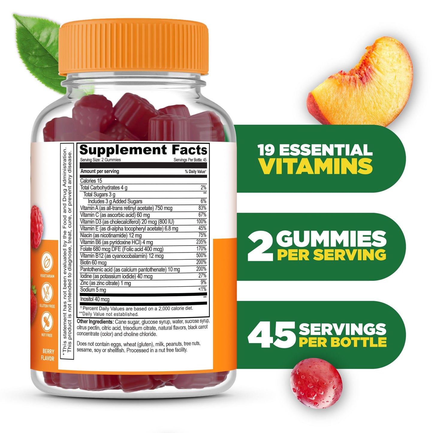 Lifeable Multivitamin for Men Gummy 90 Count