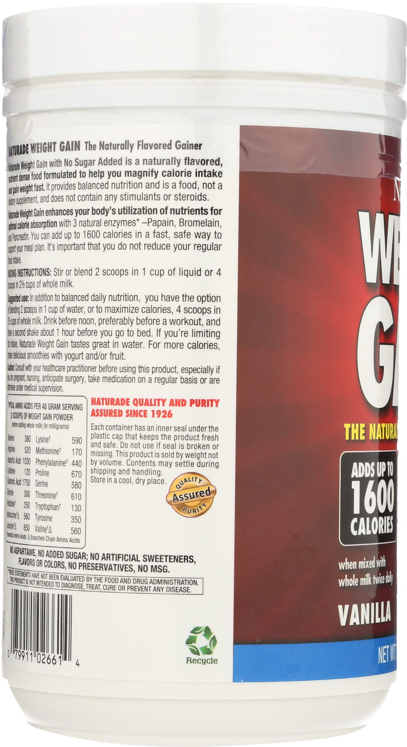 Naturade Weight Gain Powder 20.3 Ounce