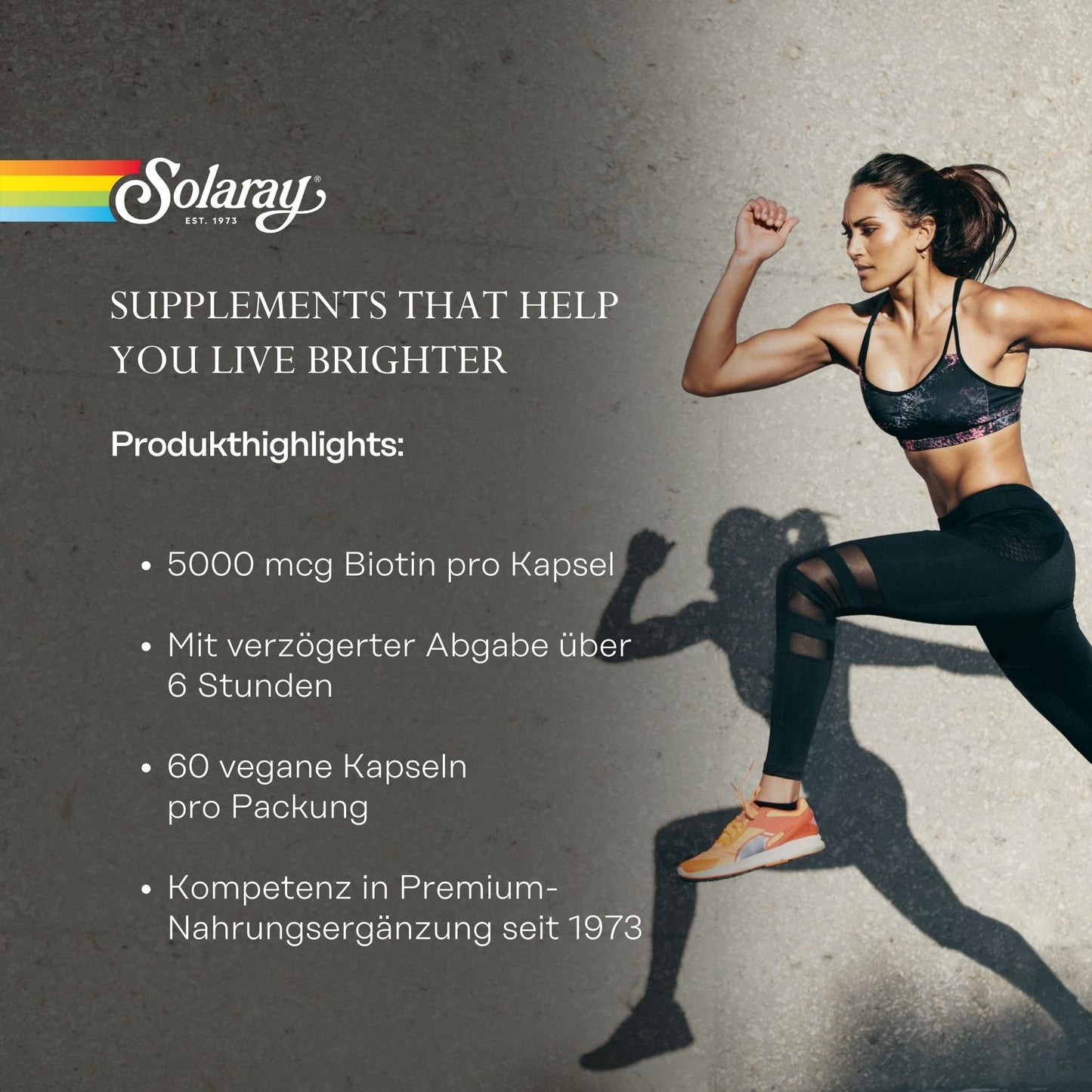 Solaray Two Stage Timed Release Biotin 5000mcg Capsules, 60 VegCaps